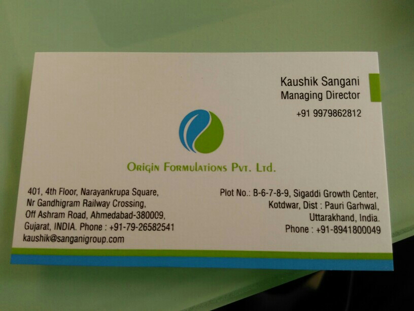 Origin Formulation Pvt Ltd - logo Origin Formulation Pvt Ltd - logo